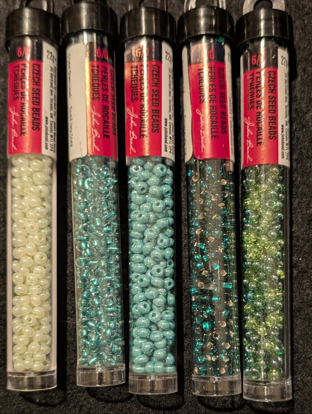 John Bead sz 6/0 Czech Glass Seed Beads 57 Tubes of Matte, Luster, Mix, SL, AB - Picture 10 of 13
